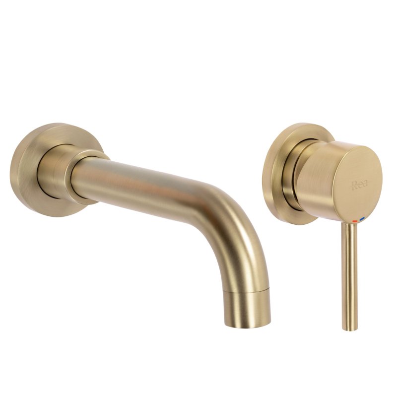Concealed Basin Faucet REA Lungo Long Brush Gold + Box