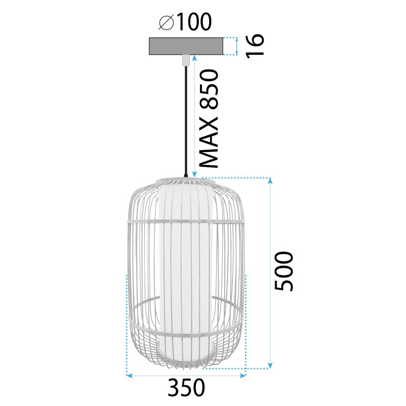 LAMP APP1626-1CP 50x35x50cm