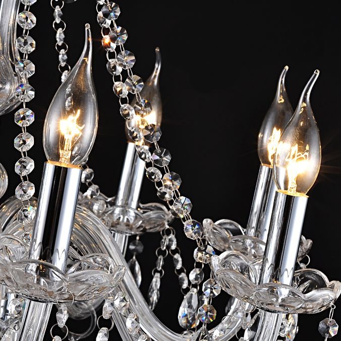 Chandelier Toolight 300750 Crystal Chrome 8-light points E14