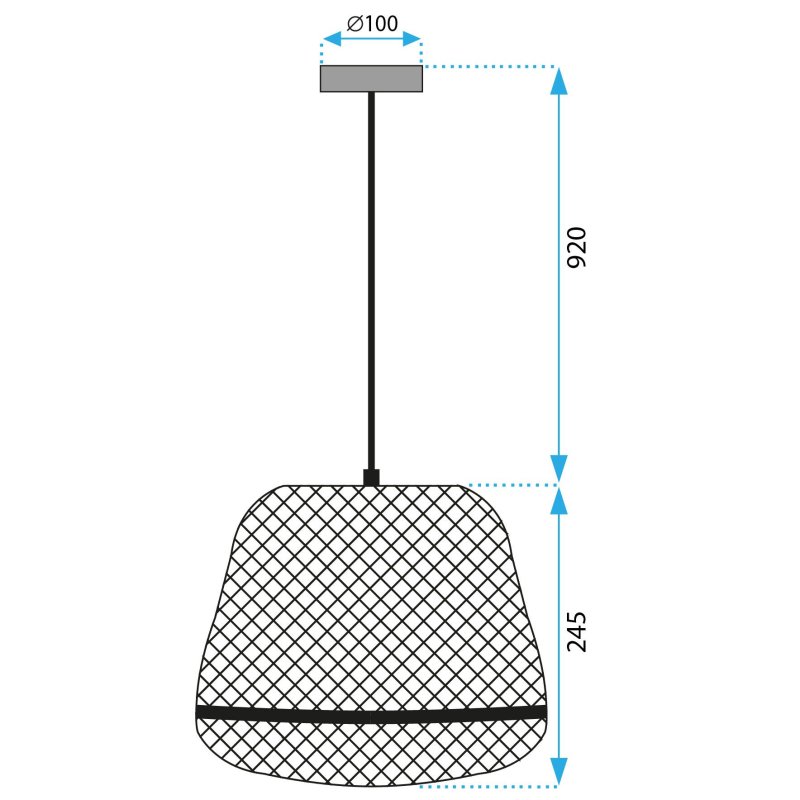 Pendant Lamp TOOLIGHT APP1338-1CP E27
