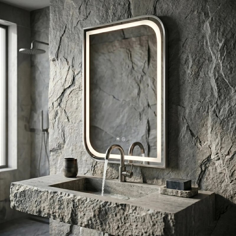 Mirror Rea Zone 70X50 Led Brush Nickel