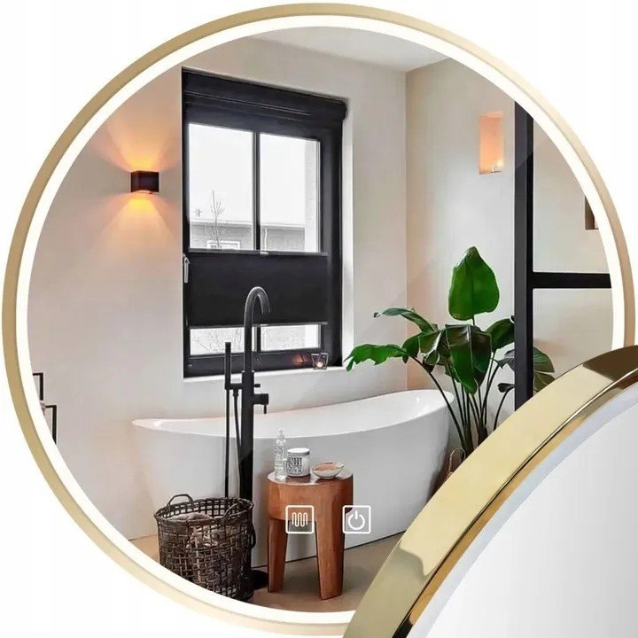 Bathroom LED Mirror REA MMJ 80cm Gold
