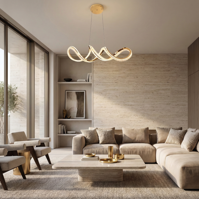 CEILING LAMP CHANDELIER REA G154-CP ZŁOTA GOLD