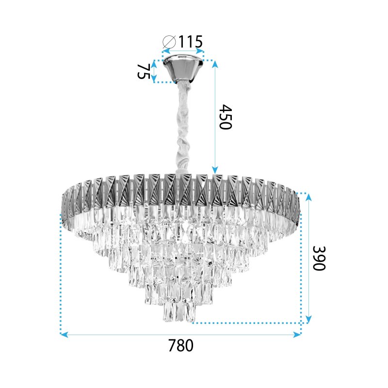 CEILING LAMP CHANDELIER TOOLIGHT G061-CP GOLD
