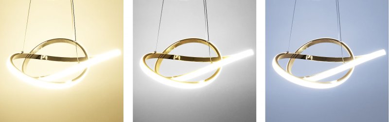 Pendant LED Lamp TOOLIGHT APP390-CP Modern Ring Gold + remote control 1-light point 40W 44,5x44,5x9cm