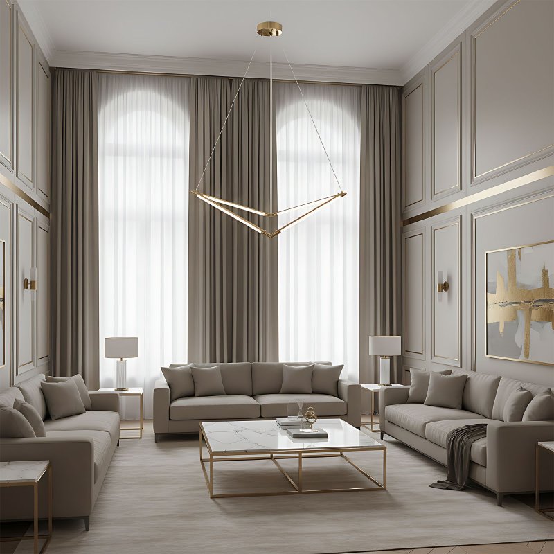 CEILING LAMP CHANDELIER TOOLIGHT APP1776-CP BRUSH GOLD LED