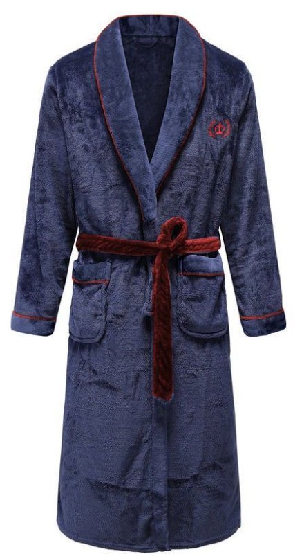 Bathrobe Roger Navy Red Men L