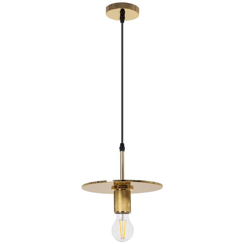Pendant Lamp TOOLIGHT APP1181-1CP FLAT Gold Metal E27 1-light point