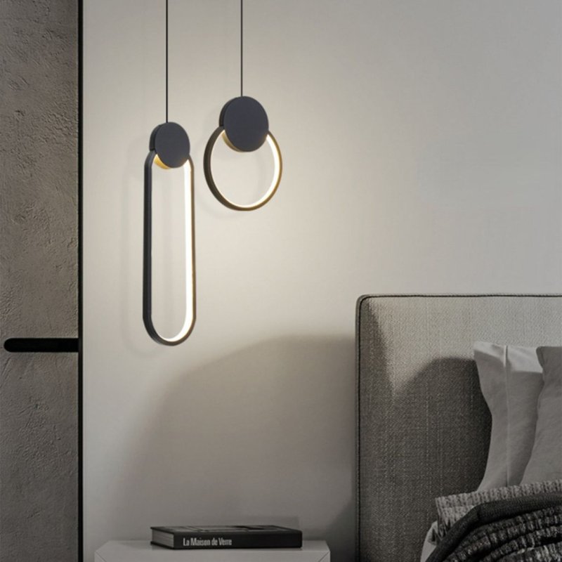 Pendant LED Lamp TOOLIGHT APP851-CP Black Metal Plastic 24W