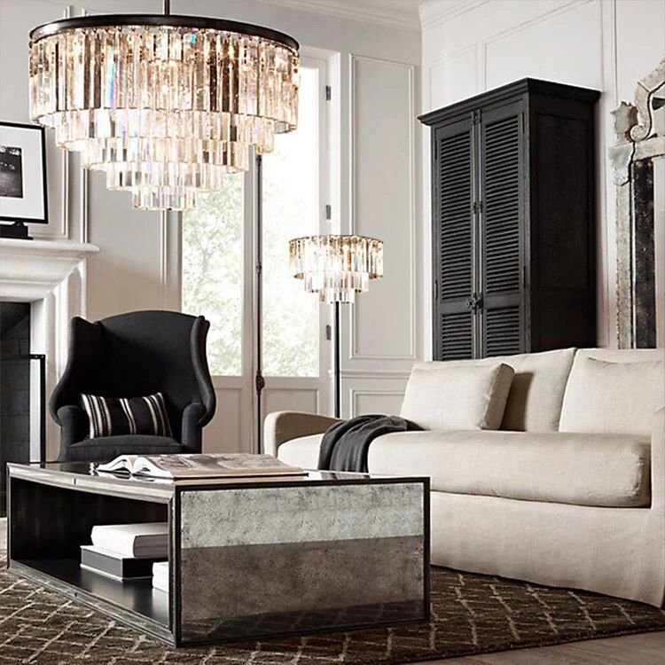Floor Lamp Living Room Toolight APP925-3F Black 3-light points E14 37x37x140cm