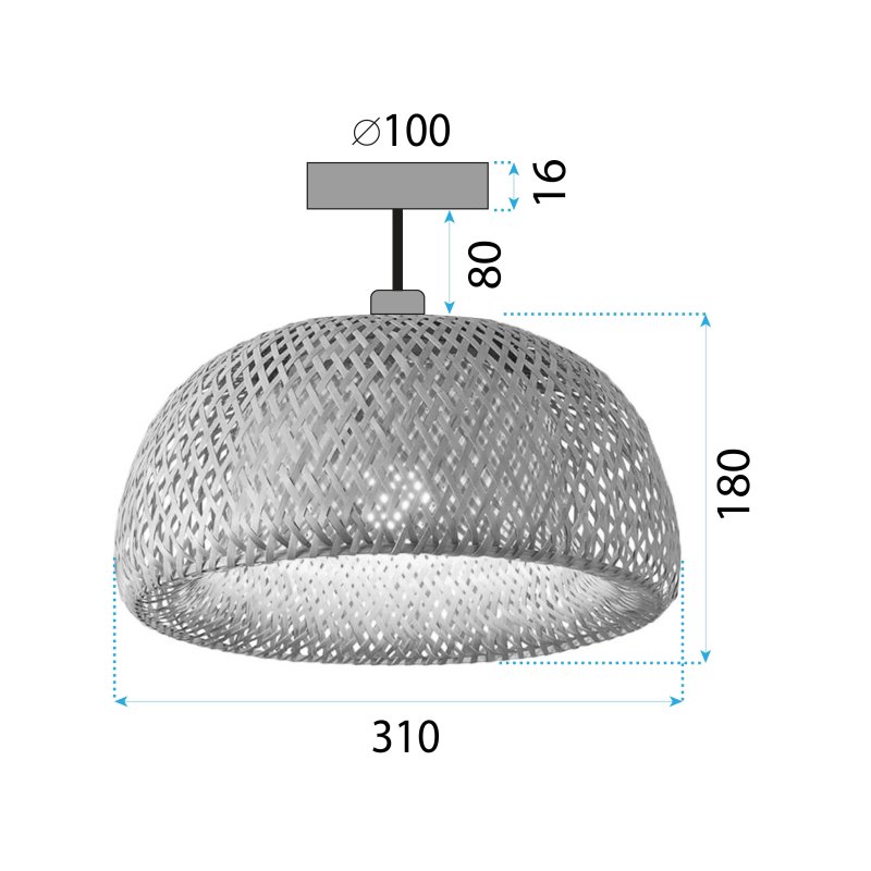 LAMP APP1638-1CP 18x30x18cm