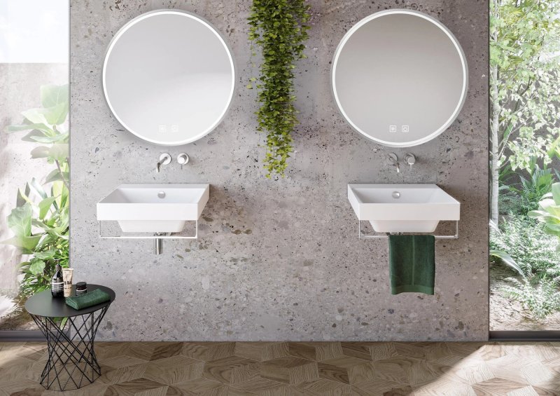 Mirror LED 80cm MMJ BRUSH SILVER