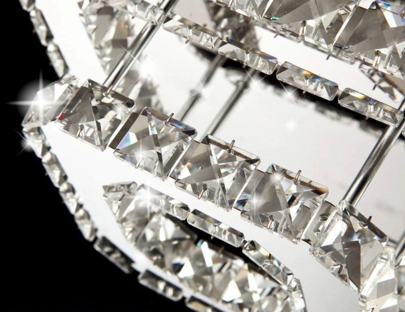 Ceiling LED Lamp Chandelier TOOLIGHT APP410-C Mirror Metal Cristal Square