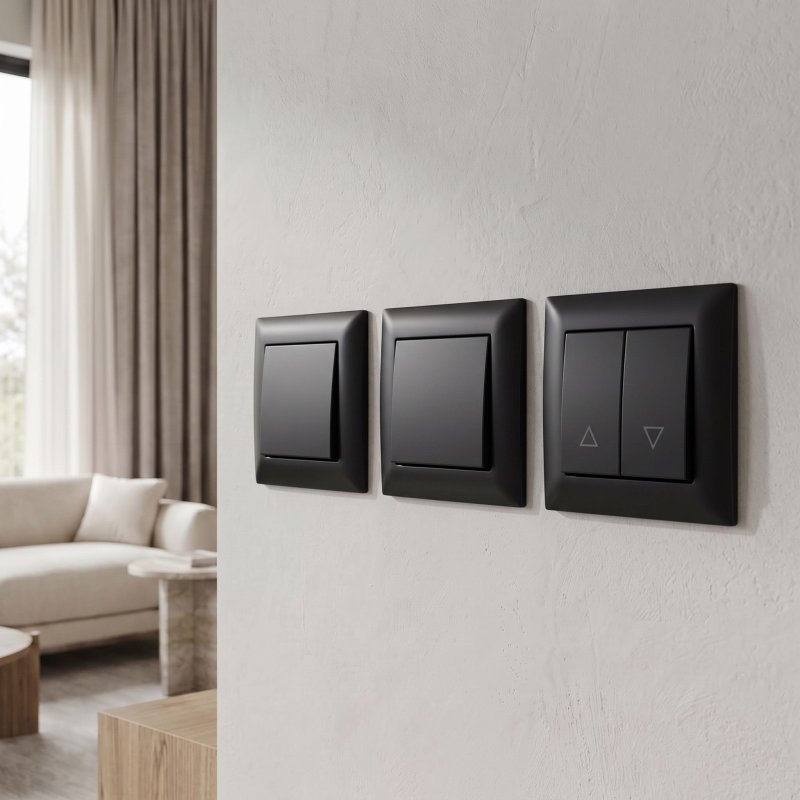 Toolight Venetian Blind Switch Oste Jnh009-w Black