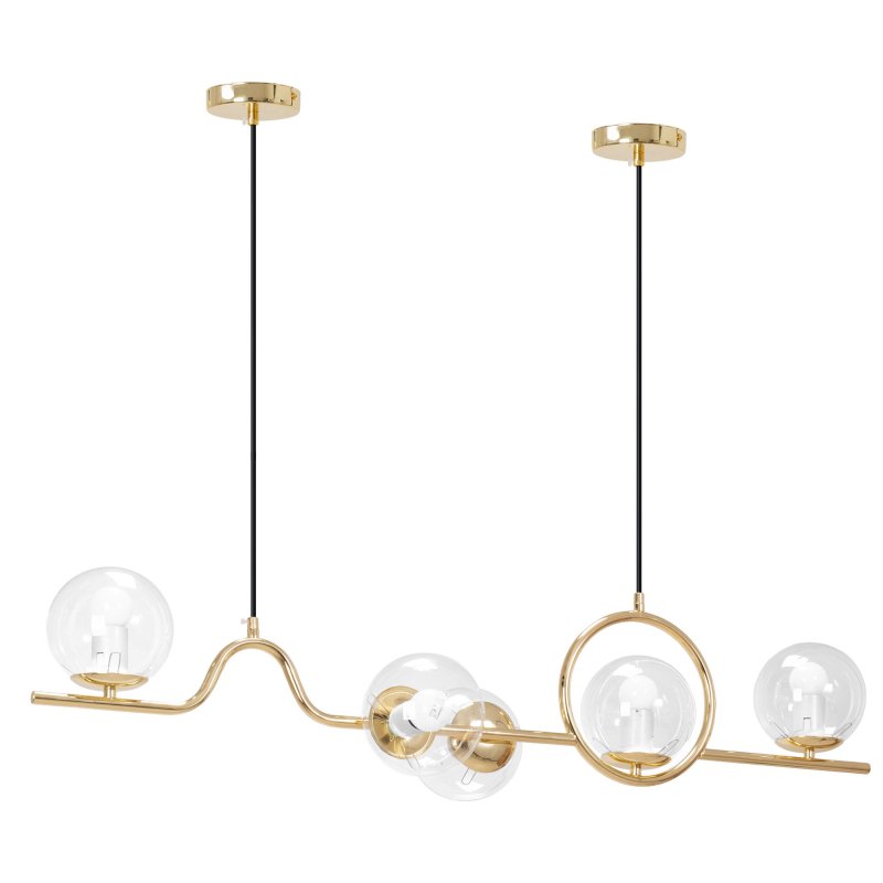 Pendant Lamp TOOLIGHT APP1023-5CP Gold 5-light points E27 12x100x20-110cm