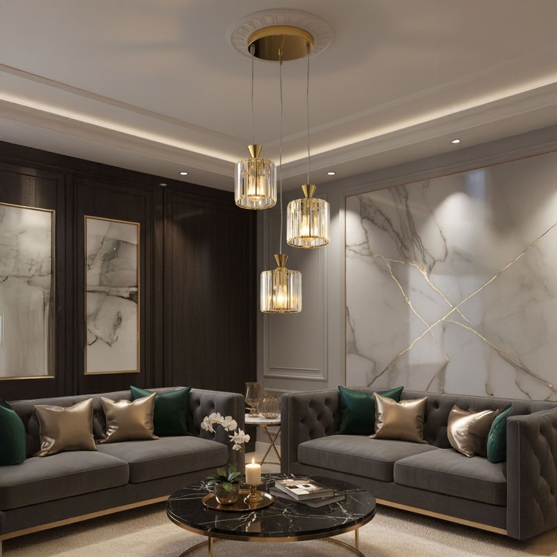 PENDANT CEILING LAMP TOOLIGHT EBT026-3CP GOLD