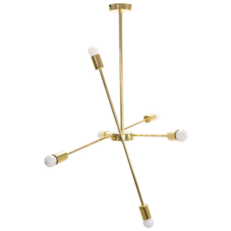 Pendant Lamp TOOLIGHT APP1115 Metal Gold E27 6-light points