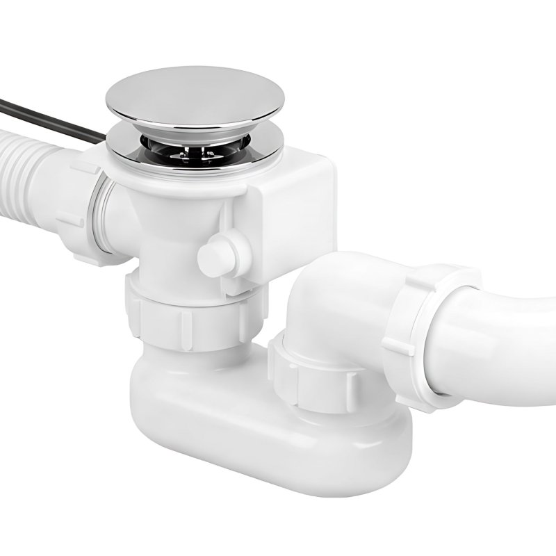 Automatic bathtub siphon Rea Chrome