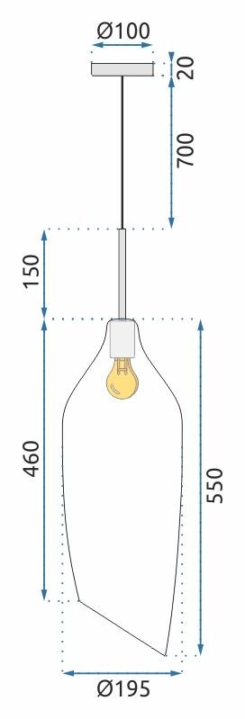 Lamp APP892-1CP Transparent