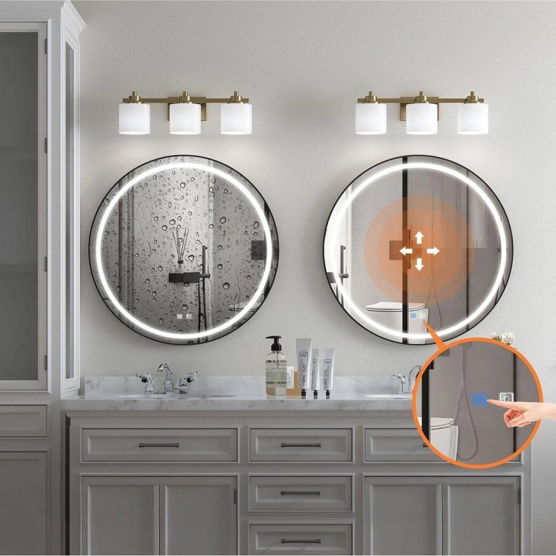 Bathroom LED Mirror REA MMJ 80cm Black