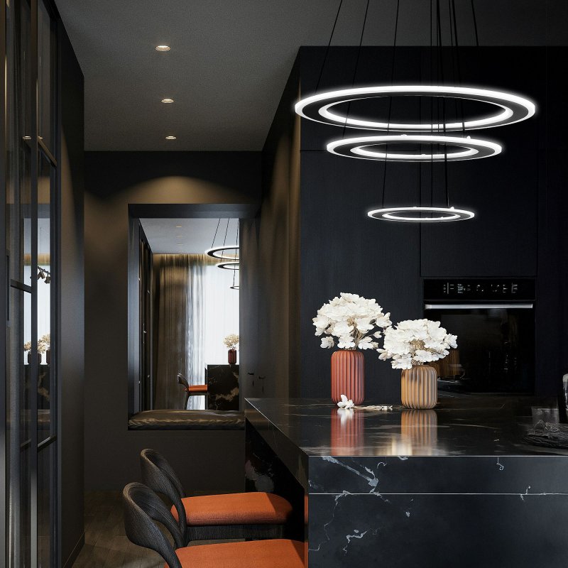 CEILING LAMP CHANDELIER TOOLIGHT LED G040-3CP BLACK
