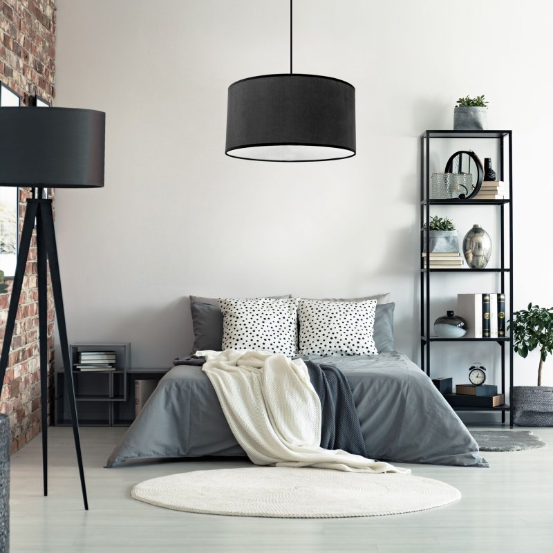 CEILING LAMP CHANDELIER TOOLIGHT APP623-1CP BLACK WHITE 40CM