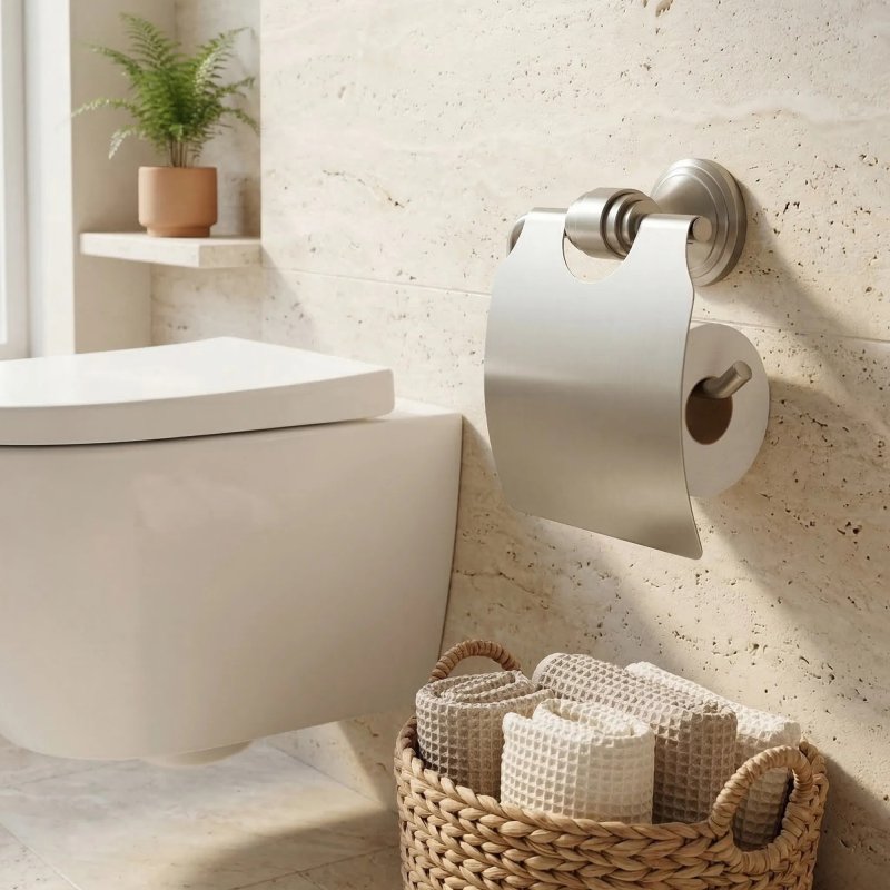 TOILET PAPER HOLDER REA 1608 ARISTO BRUSH STEEL