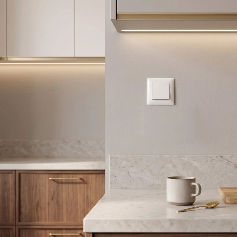 Toolight Single Switch With Frame Oste Jnh006-w White