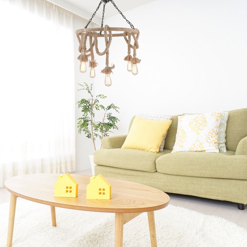 Pendant Lamp TOOLIGHT APP677-5CP Rope 5 5-light points E27 60x60x100cm