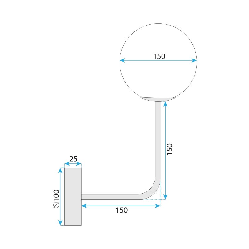 WALL LAMP TOOLIGHT G095-1W BLACK WHITE