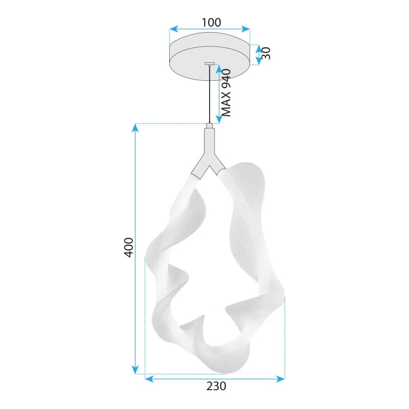 CEILING LAMP CHANDELIER TOOLIGHT LED G013-1CP WHITE GOLD