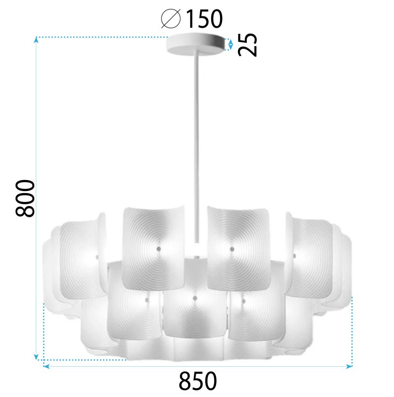 CEILING LAMP CHANDELIER TOOLIGHT LED APP1671-1CP WHITE