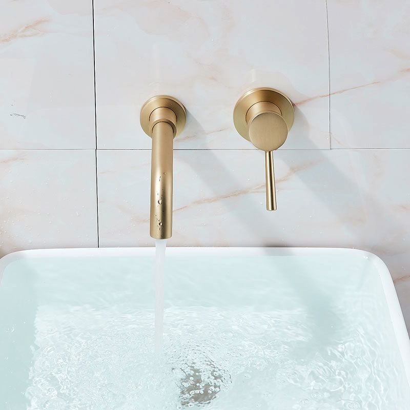 Concealed Basin Faucet REA Lungo Long Brush Gold + Box