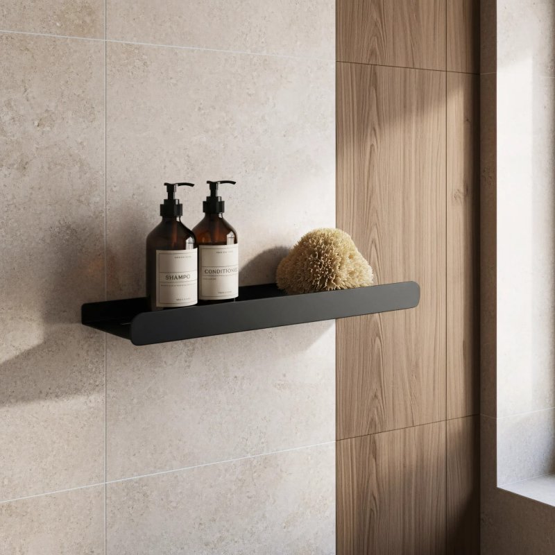 Bathroom Shelf Sf03 60Cm Black Matt