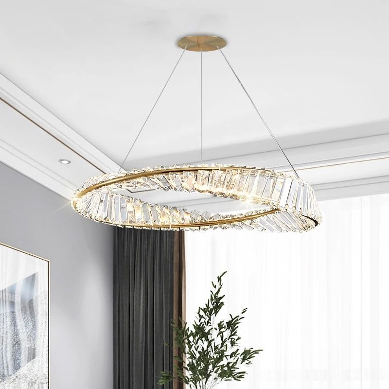 Pendant LED Lamp TOOLIGHT APP1201-CP Gold Crystal
