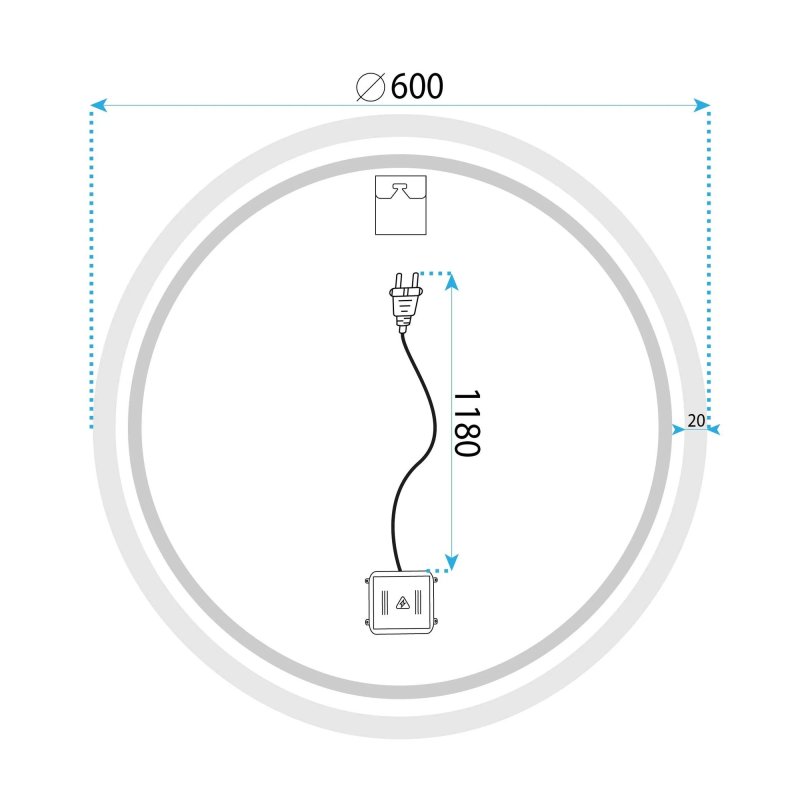 MIRROR LED BLUETOOTH FFJ 60CM