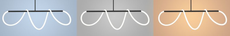 Pendant LED Lamp TOOLIGHT APP856 Black Metal Plastic 40W