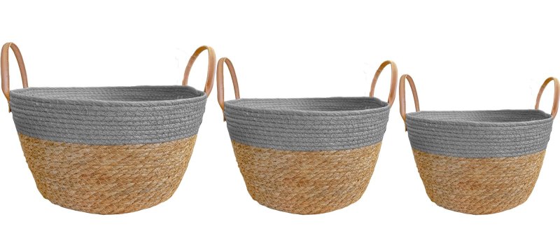 Natural boho-style basket YT21B-35