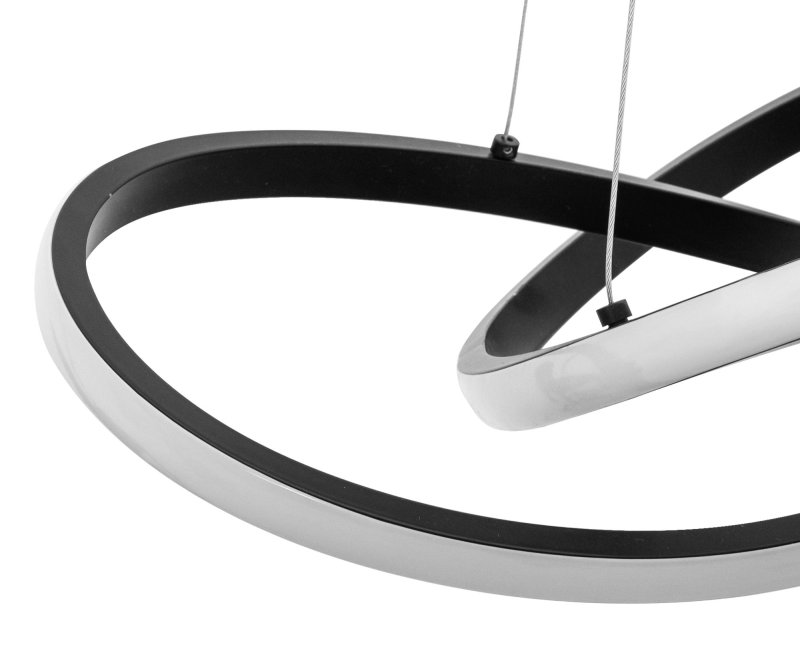 Pendant LED Lamp TOOLIGHT APP793-CP Modern Black + remote control 3-light points 70W 54x54x26-89cm