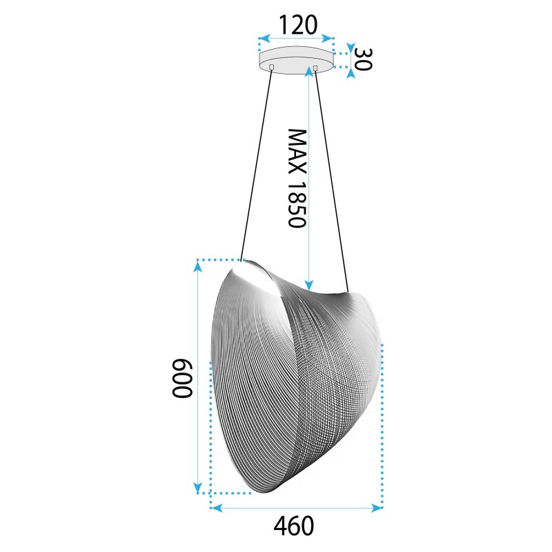 PENDANT CEILING LAMP TOOLIGHT LHJ055-1CP BROWN