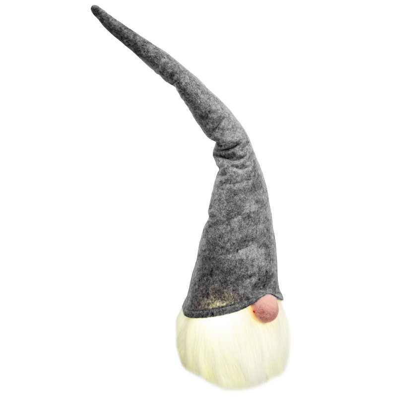 Christmas Gnome LED YX039 40cm Grey