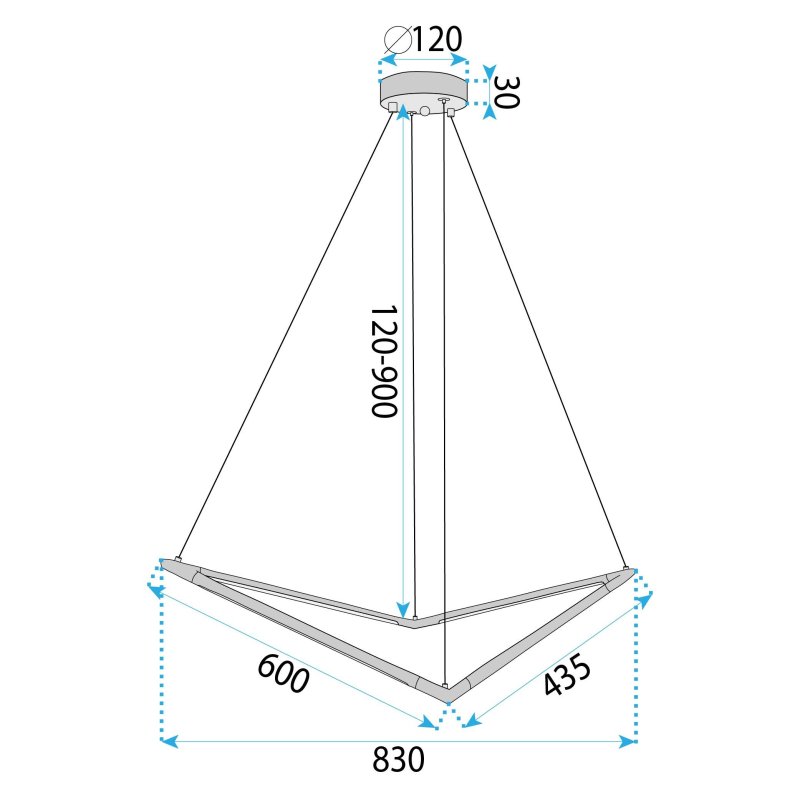 CEILING LAMP CHANDELIER TOOLIGHT APP1776-CP BRUSH GOLD LED