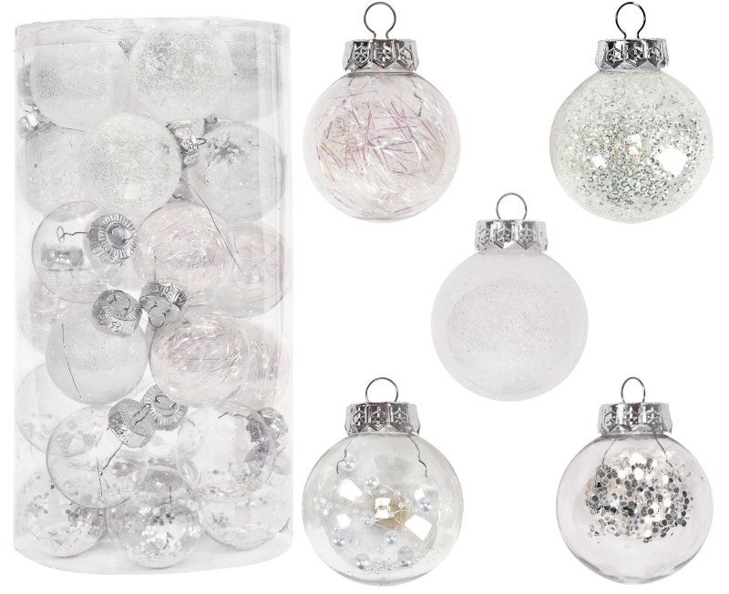 Christmas tree decoration pink 24pcs sysd1688-088