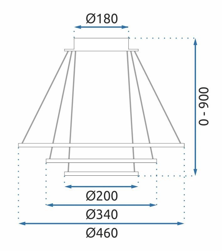 CEILING LAMP CHANDELIER TOOLIGHT LED G042-3CP GOLD
