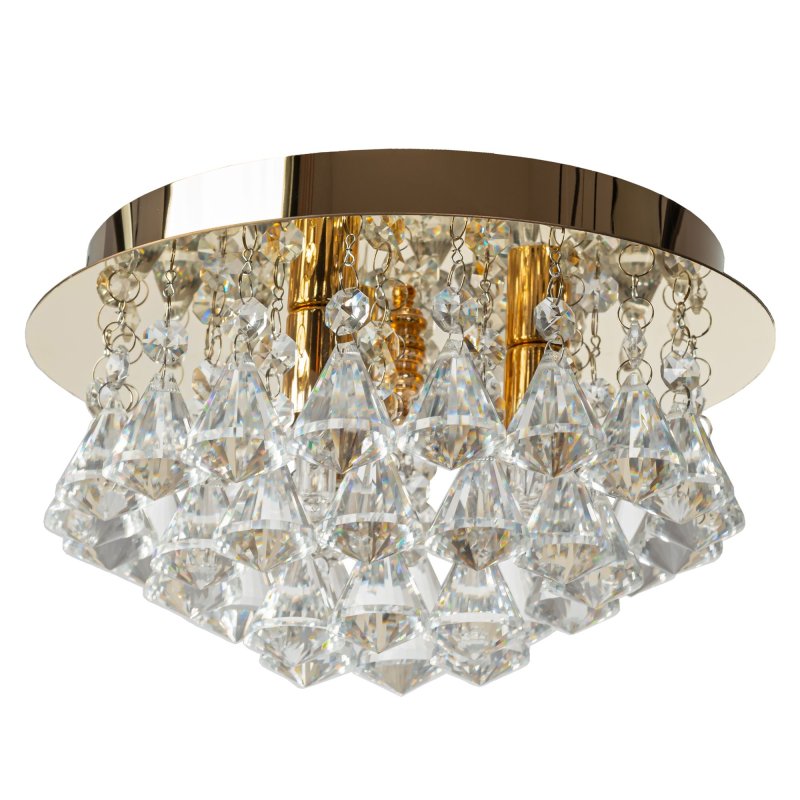 Ceiling Lamp Chandelier TOOLIGHT APP1038-3Cp Cristal Gold 3-light points G9 25x25x14,5Cm