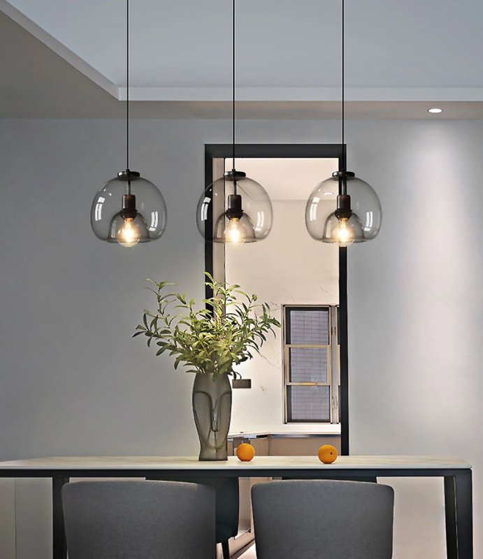 Pendant Lamp TOOLIGHT APP1027-1CP Black Round 1-light point E27 25x25x45-100cm