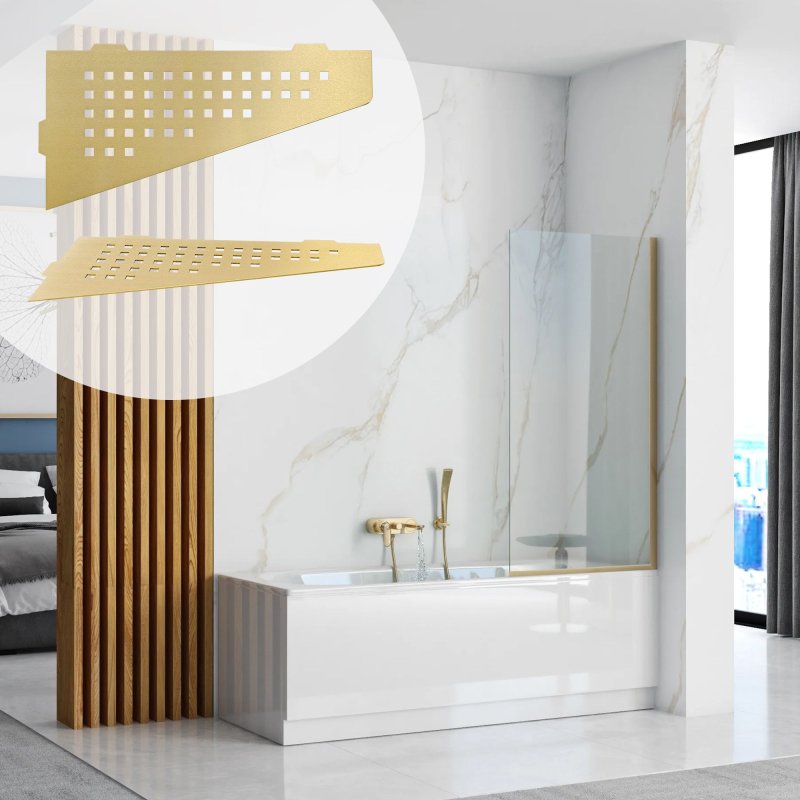 Bathroom Shelf Sf05 Brushed Gold
