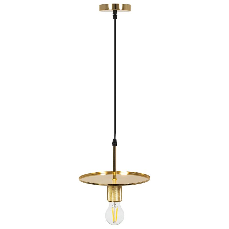 Pendant Lamp TOOLIGHT APP1181-1CP FLAT Gold Metal E27 1-light point