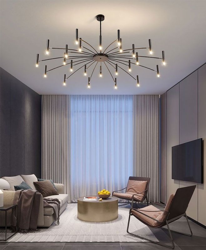 Pendant Lamp TOOLIGHT APP1196-15CP Black Metal G9 15-light points