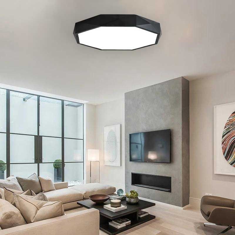Ceiling Lamp Chandelier TOOLIGHT APP863-C Diamond Black Round 5-light points E27 50x8Cm